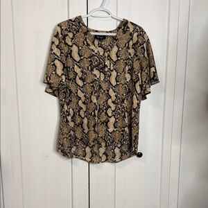 Snake Print Women's Top